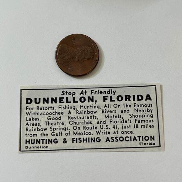 Hunting & Fishing Association Resorts Dunnellon FL 1965 Magazine Ad SAG6-S7 - Picture 2 of 2